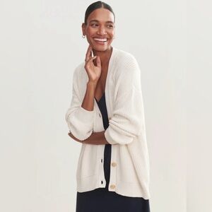 Jenni Kayne Women's Cream Button-Up Cardigan